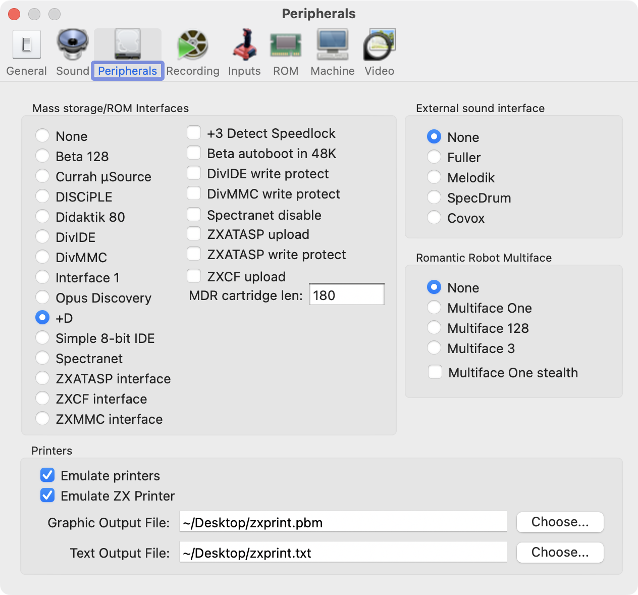 screenshot of fuse preferences.